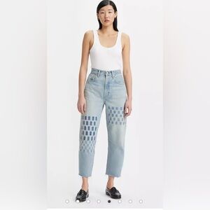 Levi’s Made in Japan Checker Lattice Woven Pattern Women Jeans size 24